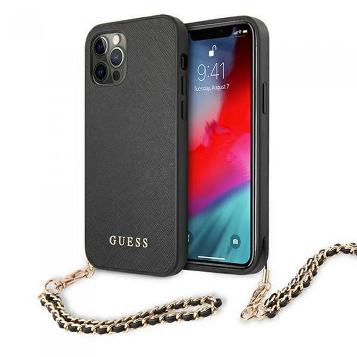 Guess - Guess iPhone 11 Saffiano Skal med Kedja - Svart