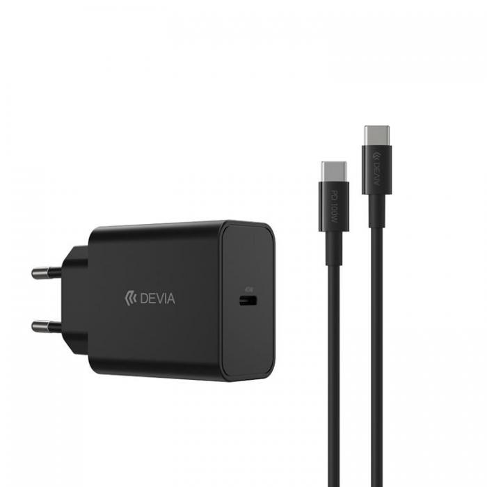 Devia - Devia Raket Snabbladdare USB-C 45W PD USB-C/USB-C Kabel