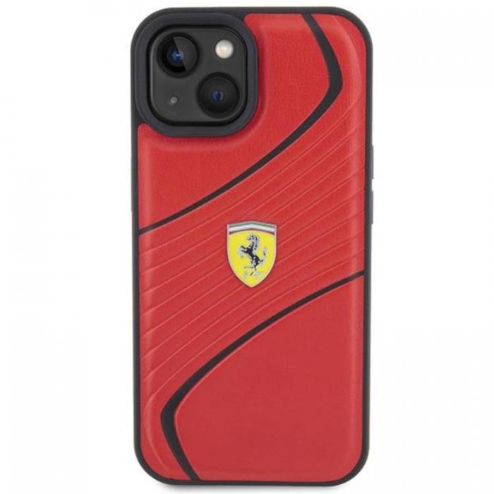 Ferrari - Ferrari iPhone 15 Mobilskal Twist Metal Logo - Rd