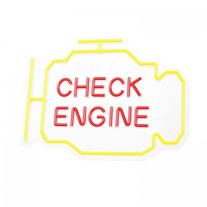 Neolia - Neolia LED Neon PLEXI CHECK ENGINE NNE21 - Gul/Rd