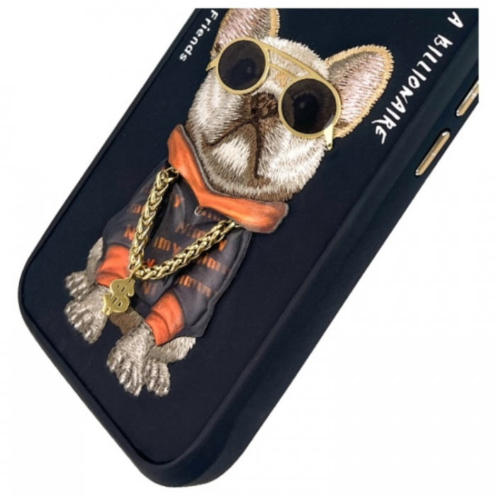 NIMMY - Nimmy iPhone 16 Mobilskal Glasses Cool Dog - Svart