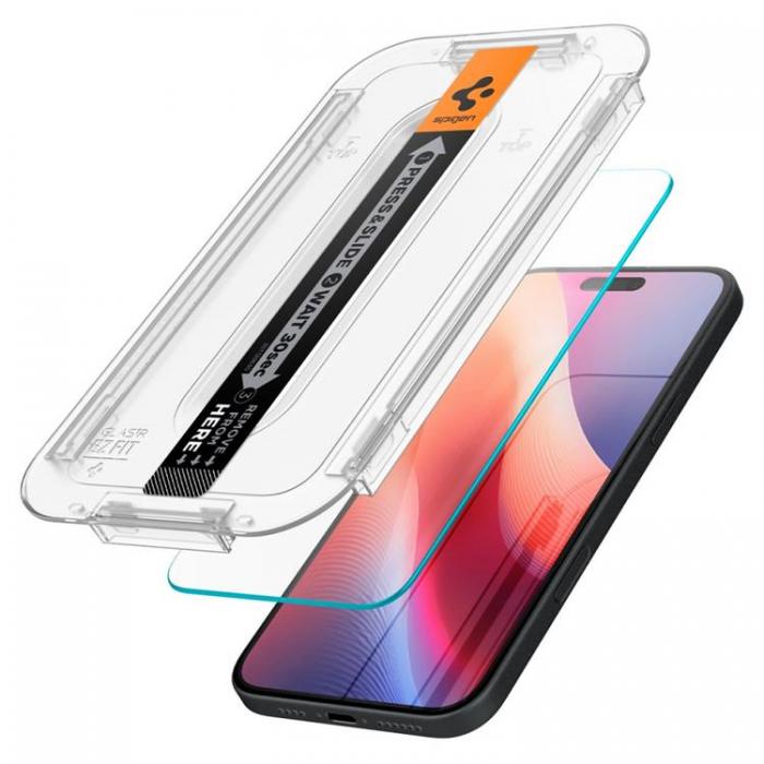 Spigen - [2-Pack] Spigen iPhone 16/15 Hrdat Glas Skrmskydd 'EZ' Fit