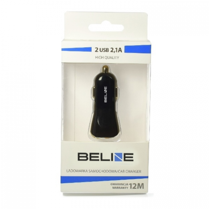 Beline - Beline Billaddare USB-A Till USB-A - Svart