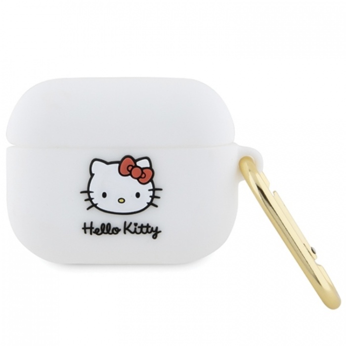 Hello Kitty - Hello Kitty AirPods Pro Skal Silikon Kitty Head - Vit