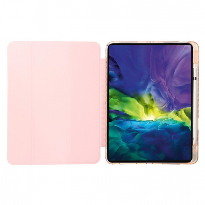 A-One Brand - iPad Pro 12.9 (2018/2020/2021/2022) Fodral Med Pennfack - Rosa