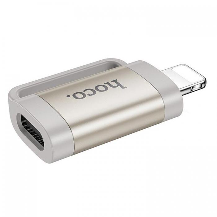 Hoco - Hoco Adapter OTG Lightning Till USB-C 2A UA31B - Gr