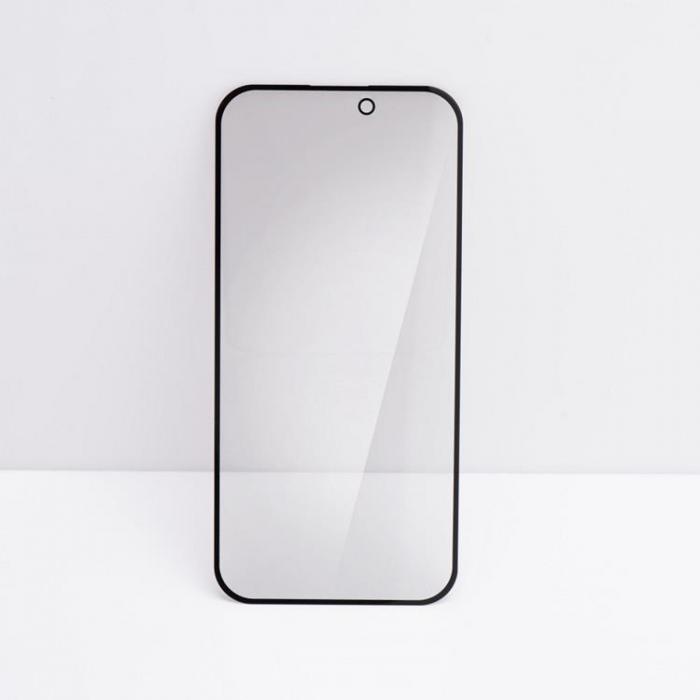 Forcell - Forcell iPhone 15 Pro Hrdat Glas Skrmskydd Privacy - Svart