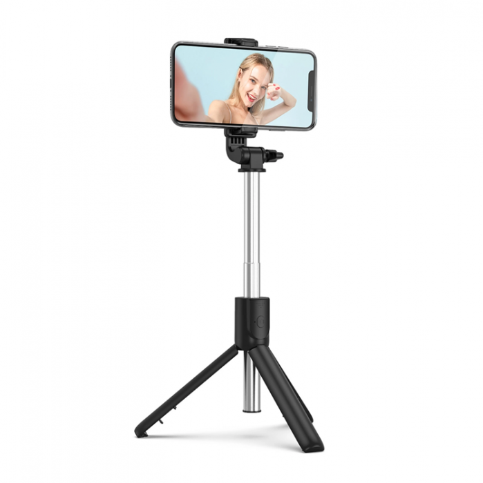 A-One Brand - Selfiestick Teleskopstativ 0.7m fr Mobil - Svart