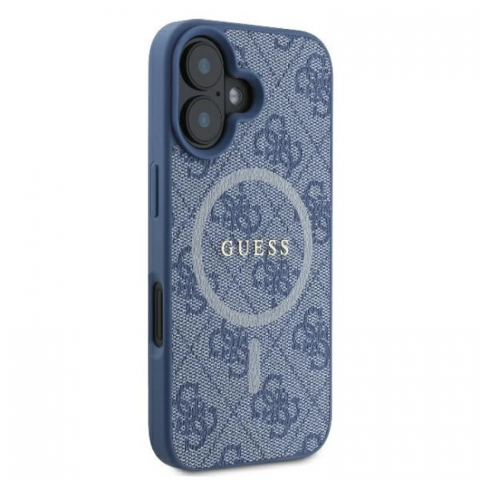 Guess - Guess iPhone 16 Plus Mobilskal Magsafe 4G Ring Classic Logo - Bl