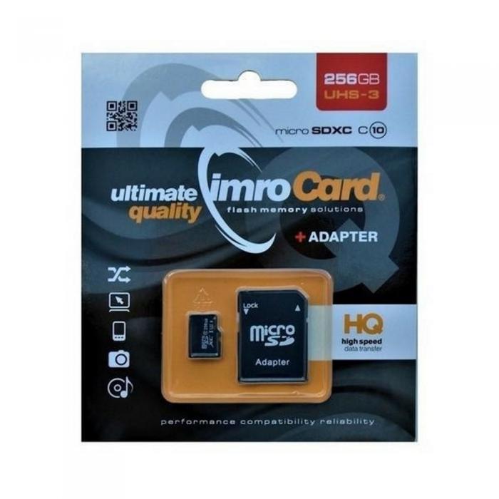 Imro - Imro 256GB microSDXC minneskort kl. 10 UHS-3 med adapter