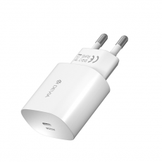 Devia - Devia Väggladdare 25W + USB-C Till USB-C Kabel - Vit