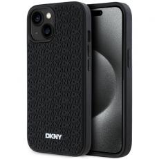 DKNY - DKNY iPhone 15 Plus Mobilskal 3D Rubber Repeat Pattern - Svart