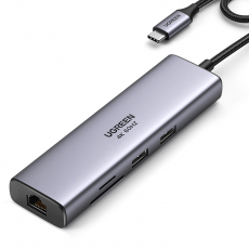 Ugreen - Ugreen HUB 100W USB-C Till HDMI, RJ45, USB-C, SD/TF Kortläsare, USB-A 3.0