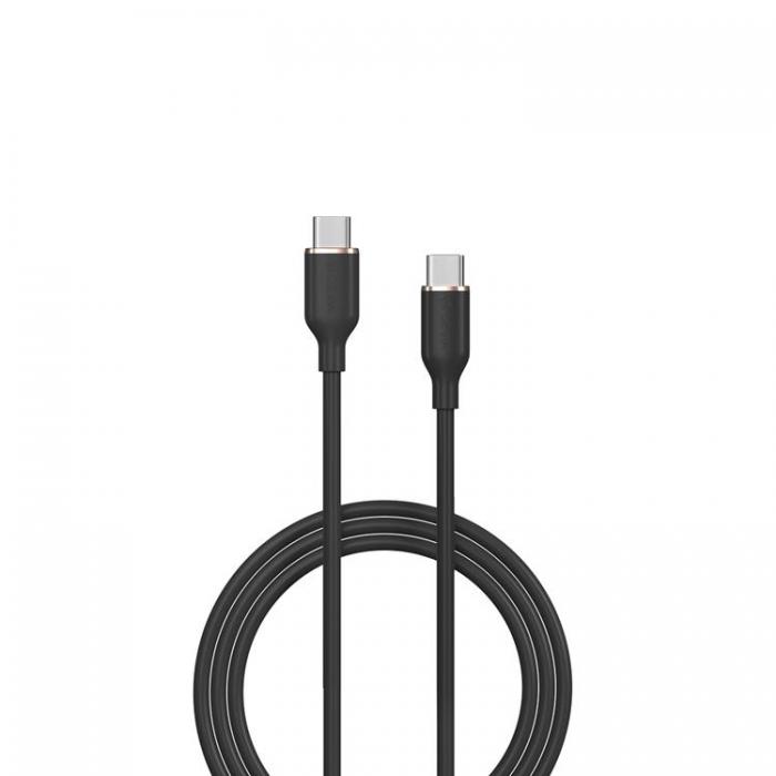 Devia - Devia USB-C Till USB-C 60W Kabel 3A 1.2m Jelly EC632 - Svart