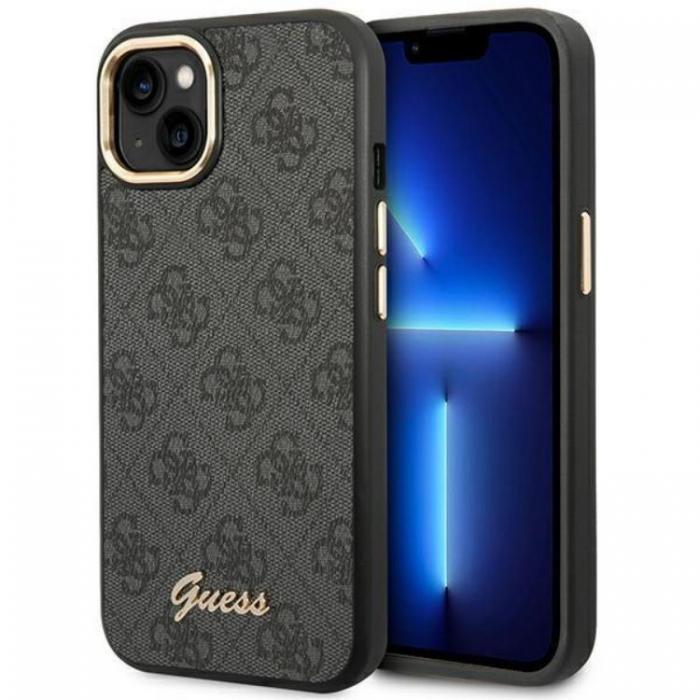 Guess - GUESS iPhone 14 Plus Skal Vintage Gold Logo - Svart