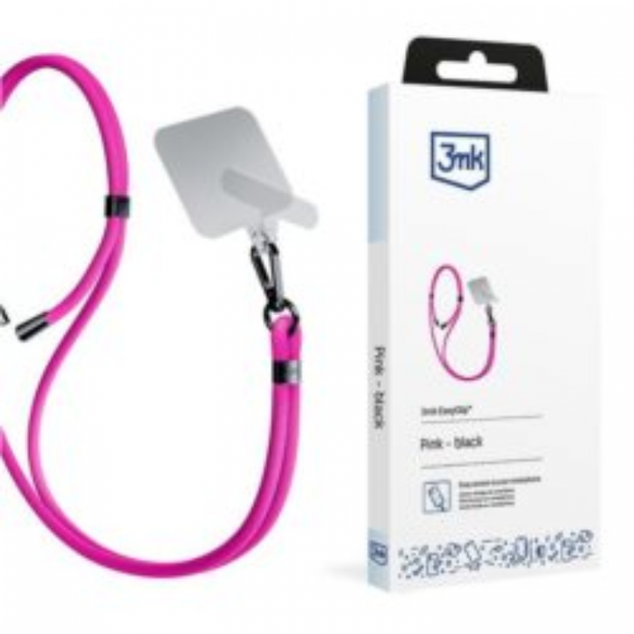 3MK - 3mk Mobil Lanyard Easyclip - Rosa