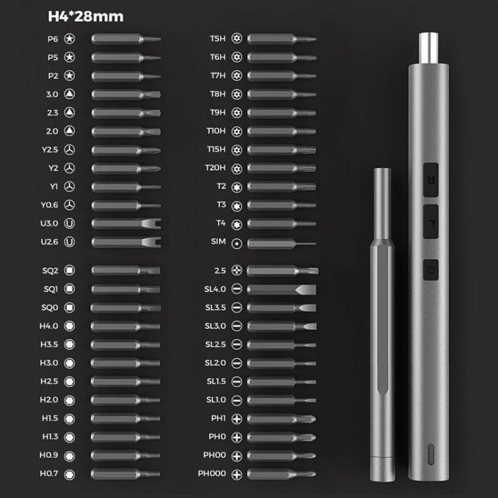 UF-TOOLS - UF-TOOLS - 57in1 Elektrisk Skruvmejsel med Utbytbara Bits