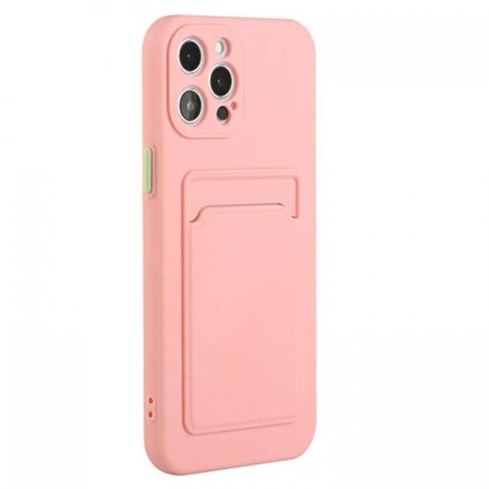 Taltech - iPhone 15 Pro Mobilskal Korthllare TPU - Rosa