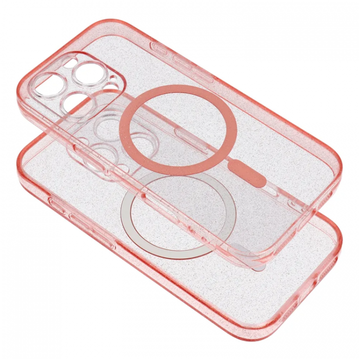 A-One Brand - iPhone SE 2025 Mobilskal Magsafe Clear - Rosa Glitter