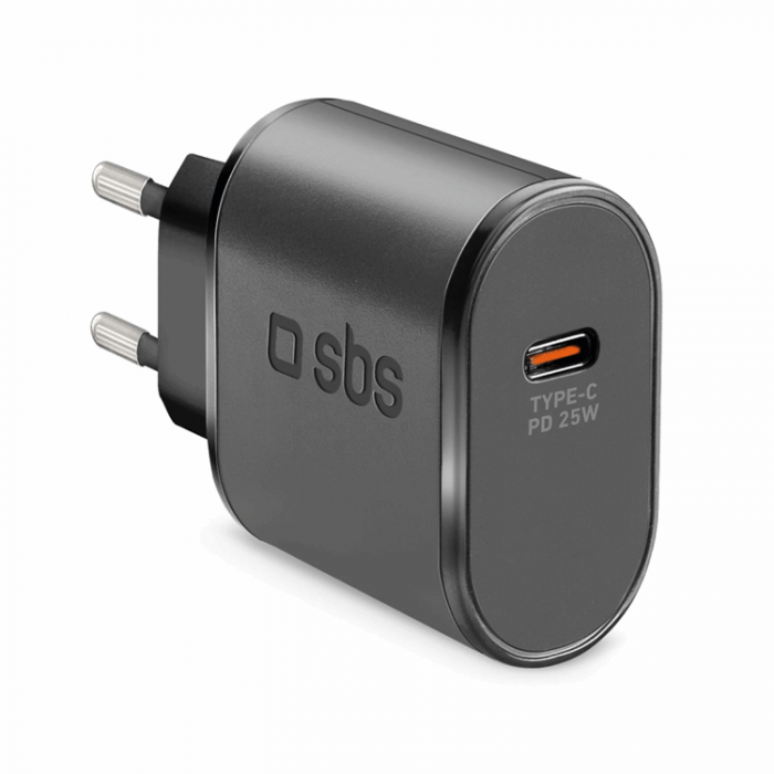 SBS - SBS Snabbladdare 25W USB-C med PD - Svart