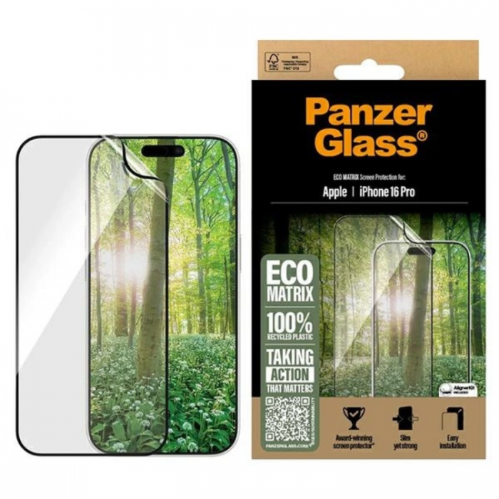 PanzerGlass - PanzerGlass iPhone 16 Pro Plastfilm Skrmskydd Ultra-Wide Matrix - Clear