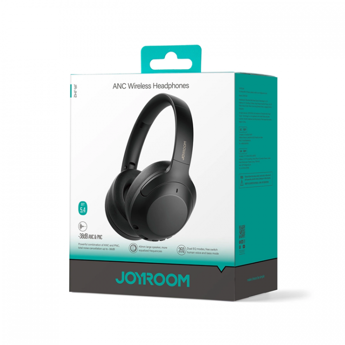 Joyroom - Joyroom Over-Ear Hrlurar Trdlsa ANC Bluetooth - Svart