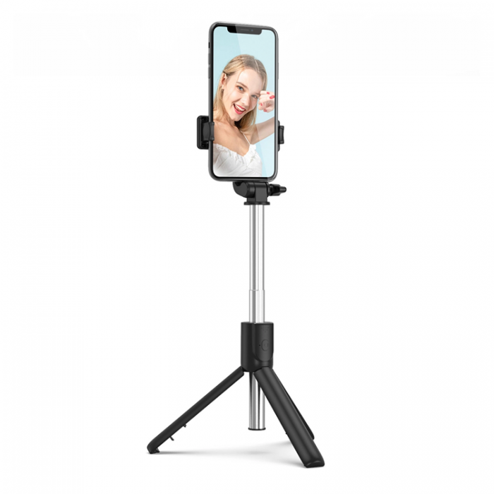 A-One Brand - Selfiestick Teleskopstativ 0.7m fr Mobil - Svart