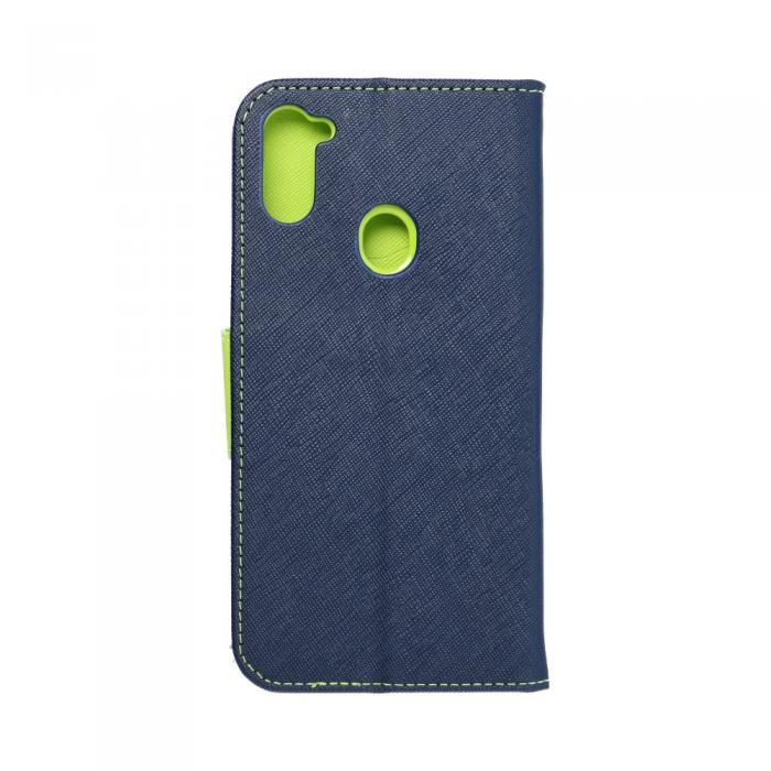 OEM - Fancy Plnboksfodral till Samsung A11 navy/lime