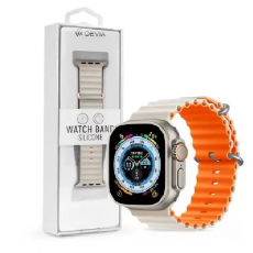 Devia - Devia Apple Watch (42/44/45/49mm) Armband Sport6 - Starlight/Orange