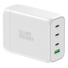Silver Monkey - Silver Monkey SMA152 130W 3xUSB-C PD USB-A QC 3.0 GaN Laddare