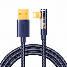 Joyroom - Joyroom Angled Lightning Till USB-A Kabel 1.2 m - Blå