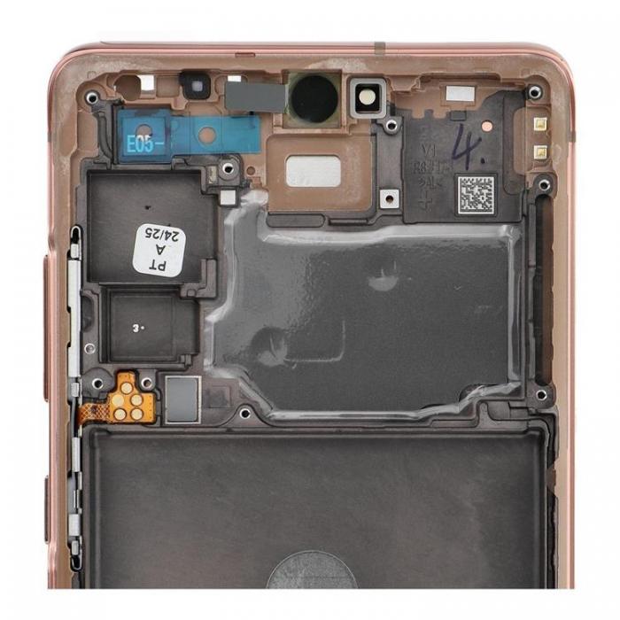 SpareParts - SAMSUNG S20 FE 4G/5G Skrm med LCD-display ServicePack Orange