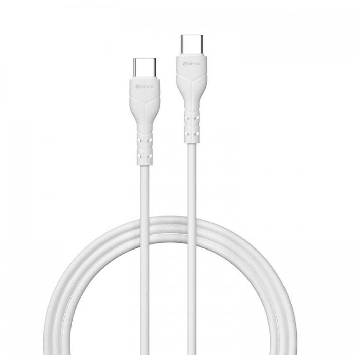 Devia - Devia USB-C Till USB-C Kabel 3A 1m Kintone EC151 - Vit