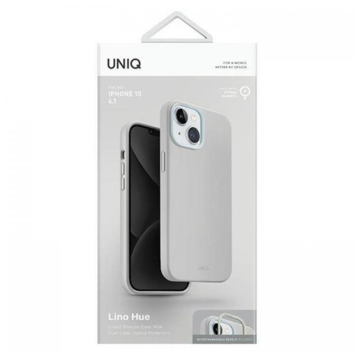 UNIQ - UNIQ iPhone 15 Mobilskal Magsafe Lino Hue - Ljusgr