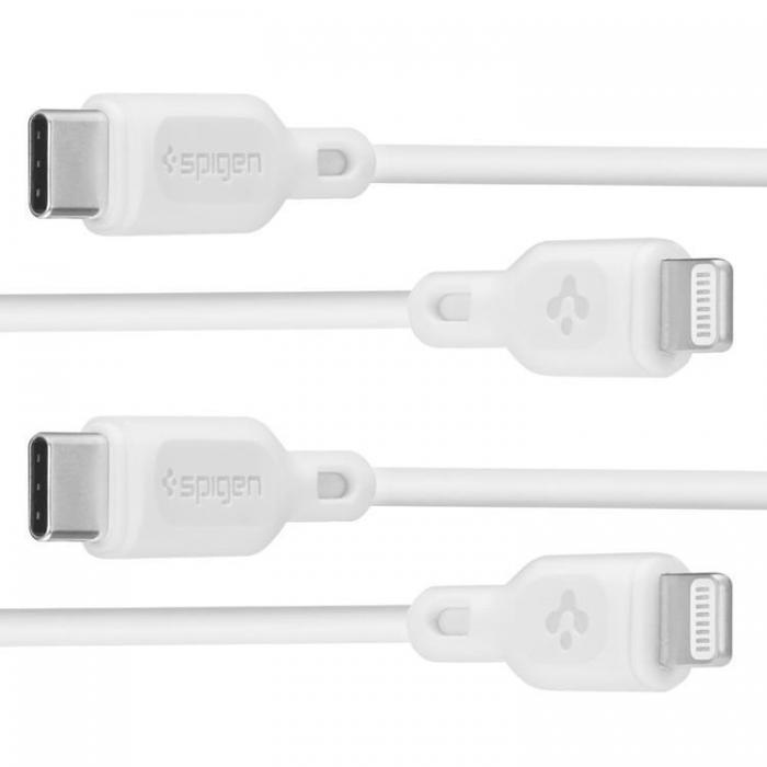 Spigen - Spigen 2-Pack Lightning Kabel Durasync Mfi 100cm - Vit