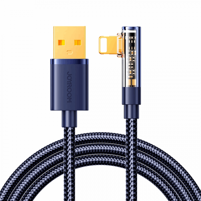 Joyroom - Joyroom Angled USB-A till Lightning kabel 1.2m - Bl