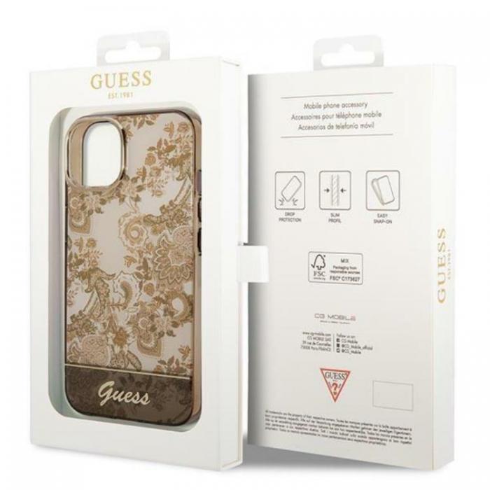 Guess - GUESS iPhone 14 Plus Skal Porcelain Collection - Ocher