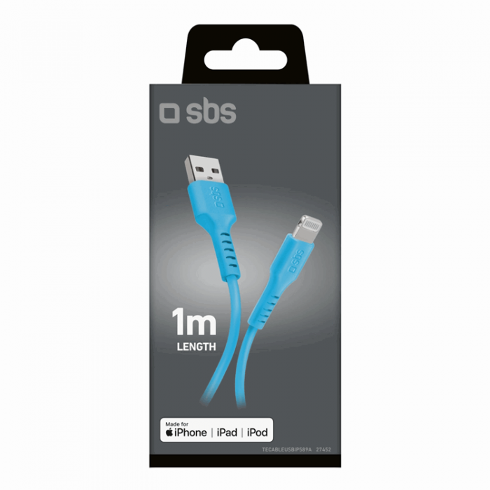 SBS - SBS USB-A - Lightning Kabel 1m - Bl