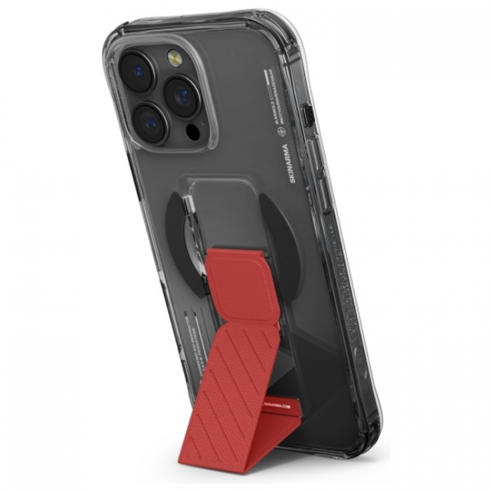 Skinarma - Skinarma iPhone 16 Pro Max Mobilskal MagSafe Grip Stativ - Svart