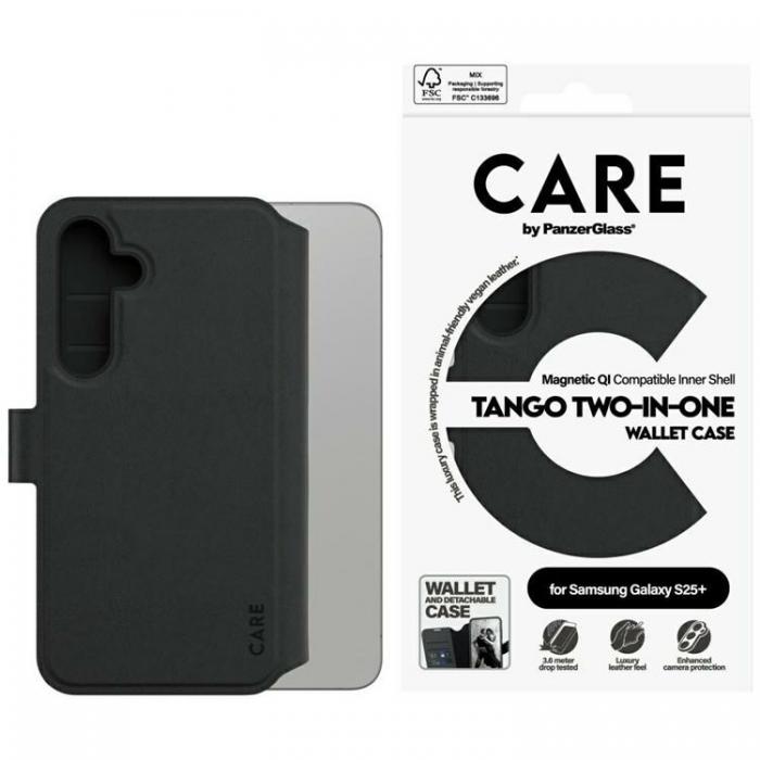 PanzerGlass - CARE By PanzerGlass Galaxy S25 Plus Plnboksfodral Tango 2in1 - Svart