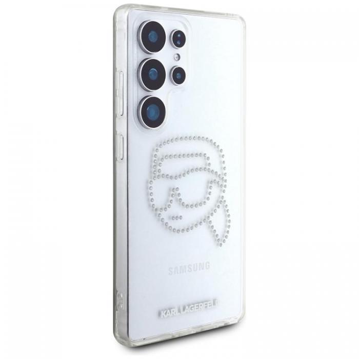 KARL LAGERFELD - Karl Lagerfeld Galaxy S25 Ultra Mobilskal Rhinestones Karl Head - Transparent