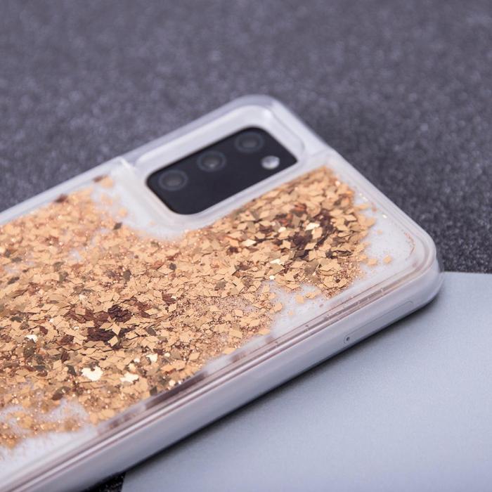 OEM - Flytande glitter TPU-skal fr Samsung Galaxy A13 4G guld