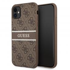 Guess - Guess iPhone 11 Hårt Fodral Brun Stripe