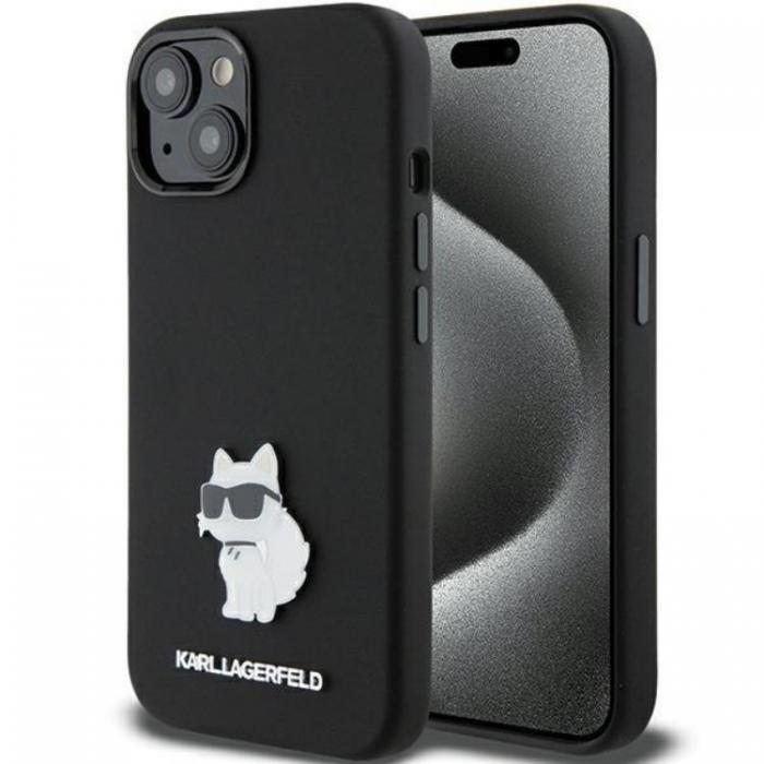 KARL LAGERFELD - KARL LAGERFELD iPhone 15/14 Plus Mobilskal Silikon Metal Pin