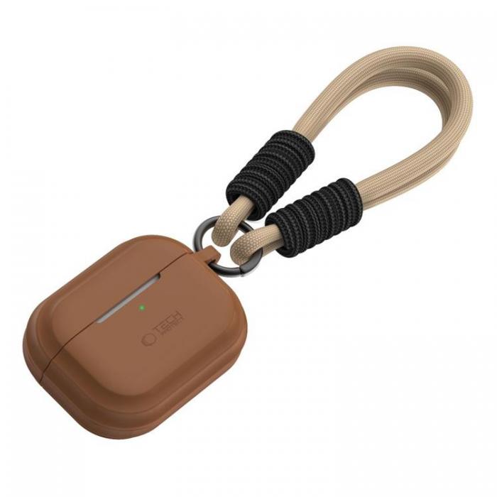 Tech-Protect - Tech-Protect Airpods Pro 1/2 Skal Silikon Rope - Brun