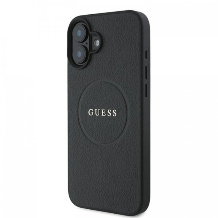 Guess - Guess iPhone 16 Plus Mobilskal Magsafe Grained Ring - Svart