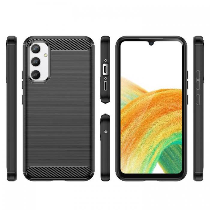 OEM - Galaxy A34 5G Skal Silicone Carbon - Svart