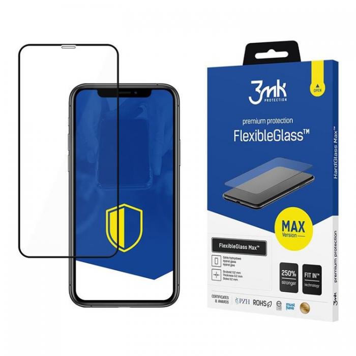 3MK - 3MK iPhone X/XS Hrdat Glas Flexible Max - Svart