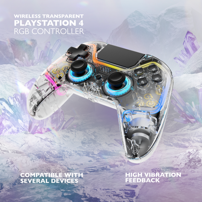 UTGATT1 - Deltaco Gaming Trdls Controller PS4 - RGB/Transparent