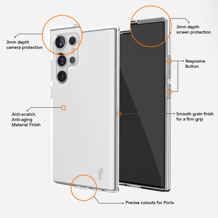 OEM - Ful Gummi Rent skal fr Samsung Galaxy S23 Ultra klart